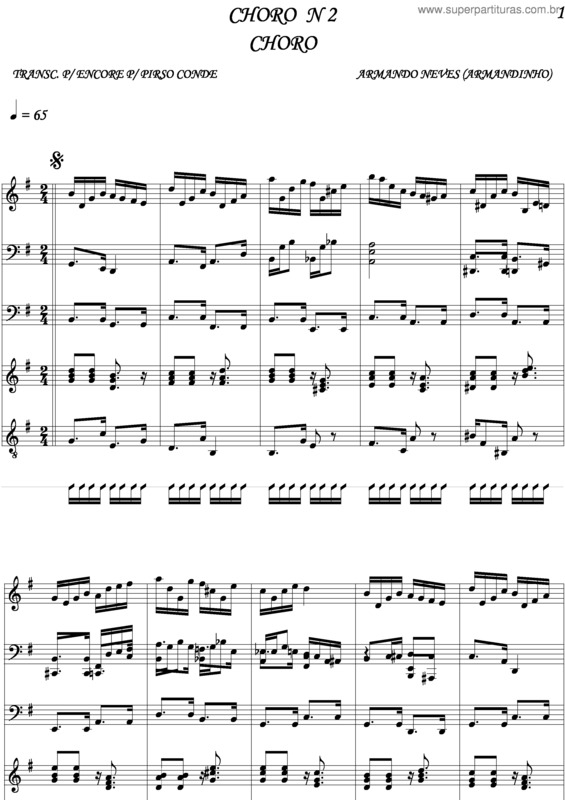 Partitura da música Choro v.31