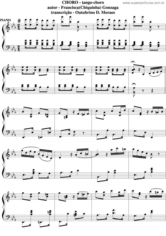 Partitura da música Choro v.37