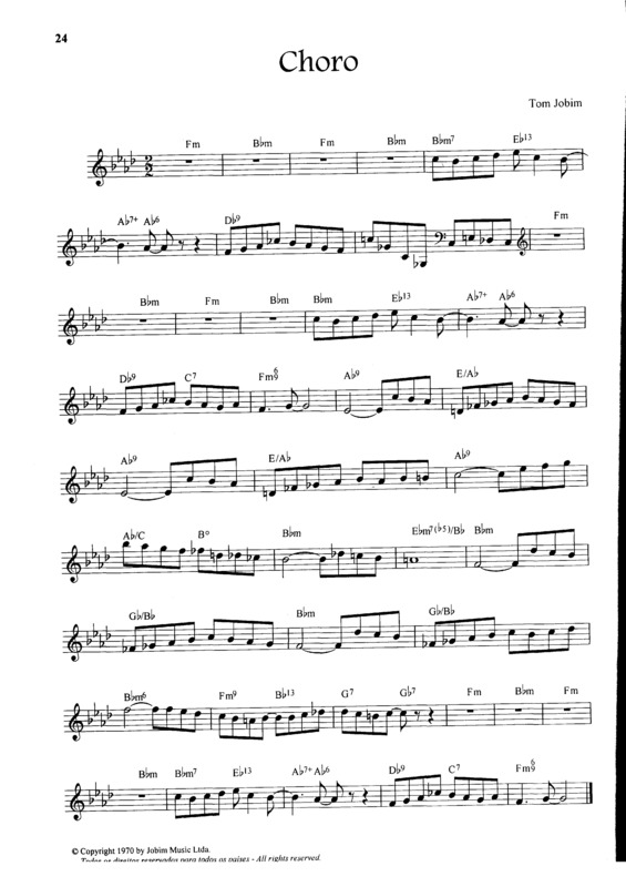 Partitura da música Choro v.39