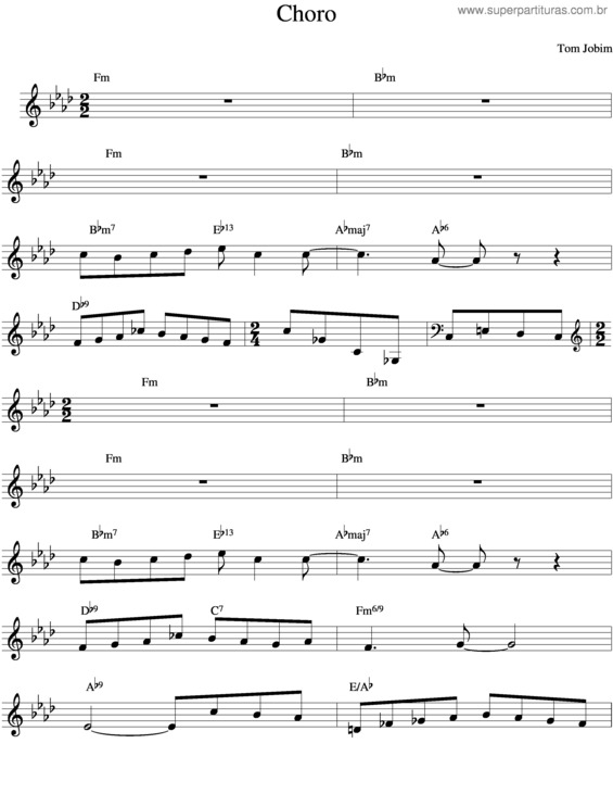 Partitura da música Choro v.5