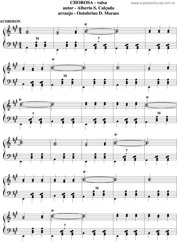 Partitura da música Chorosa v.2