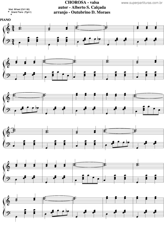 Partitura da música Chorosa v.3