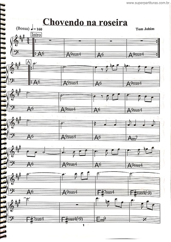 Partitura da música Chovendo Na Roseira v.10