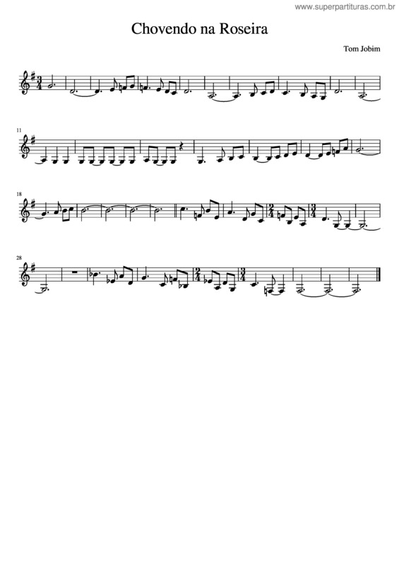 Partitura da música Chovendo Na Roseira v.12