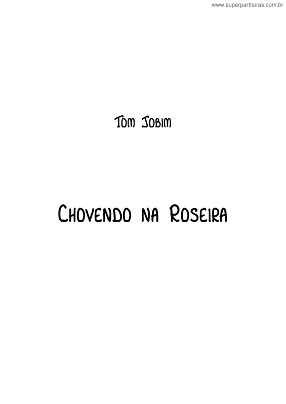 Partitura da música Chovendo Na Roseira v.3