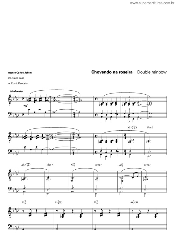 Partitura da música Chovendo Na Roseira v.4