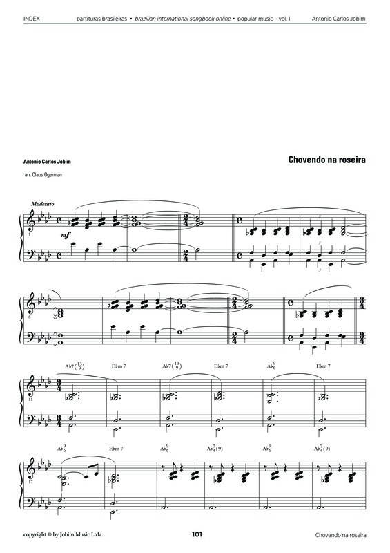Partitura da música Chovendo na Roseira v.5