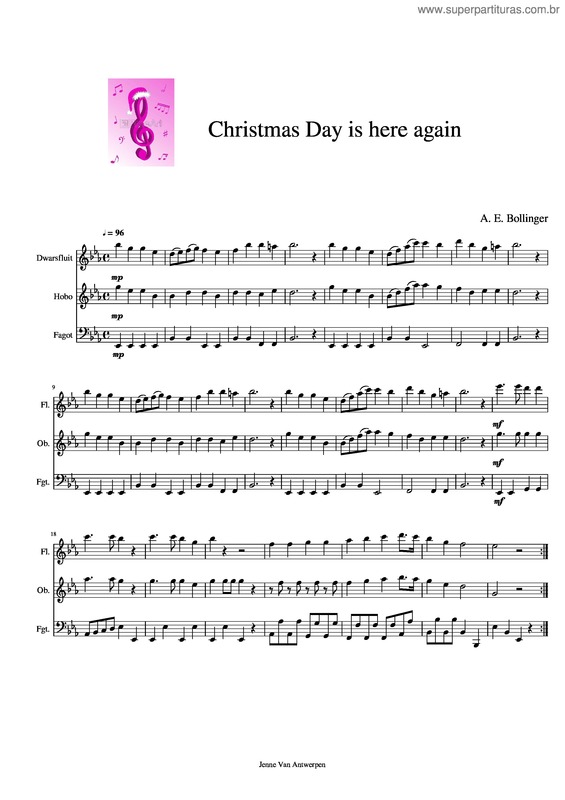 Partitura da música Christmas Day Is Here Again