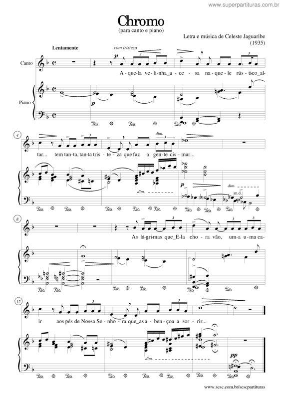 Partitura da música Chromo