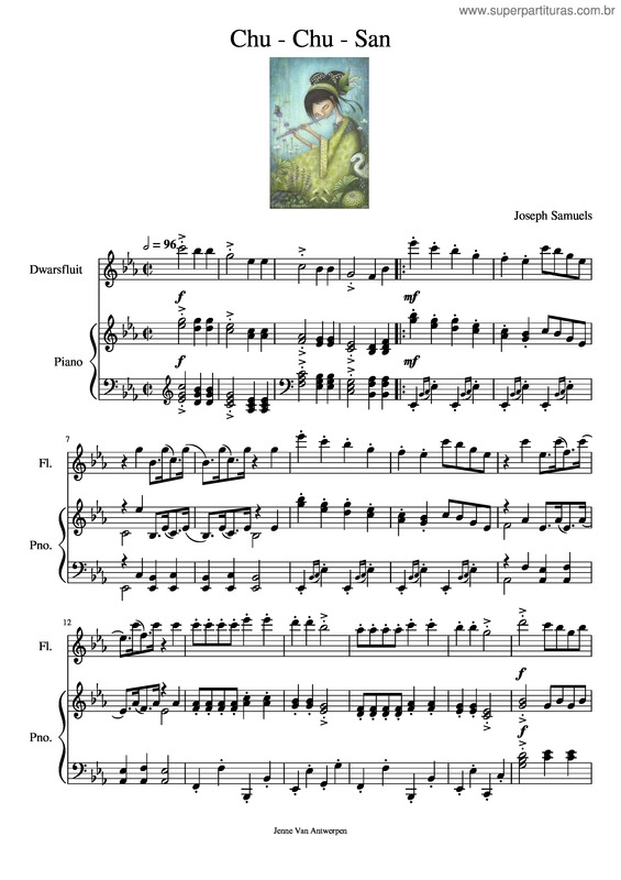 Partitura da música Chu – Chu – San – Joseph Samuels
