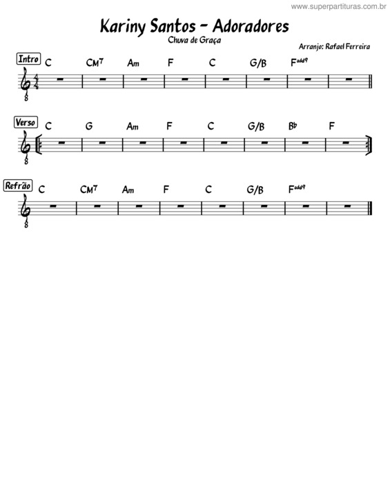 Partitura da música Chuva 19  De Graça