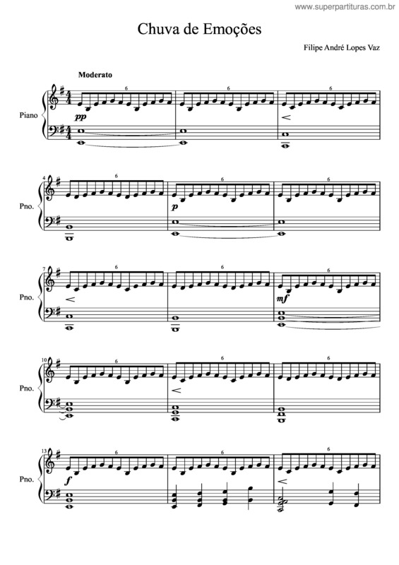 Partitura da música Chuva De Emoções