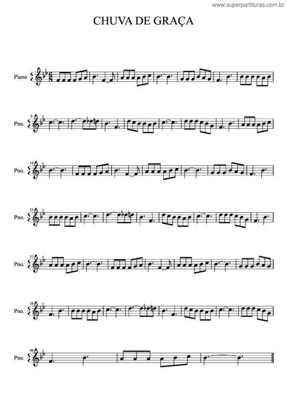 Partitura da música Chuva De Graça v.3