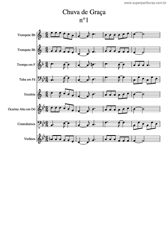 Partitura da música Chuva De Graça