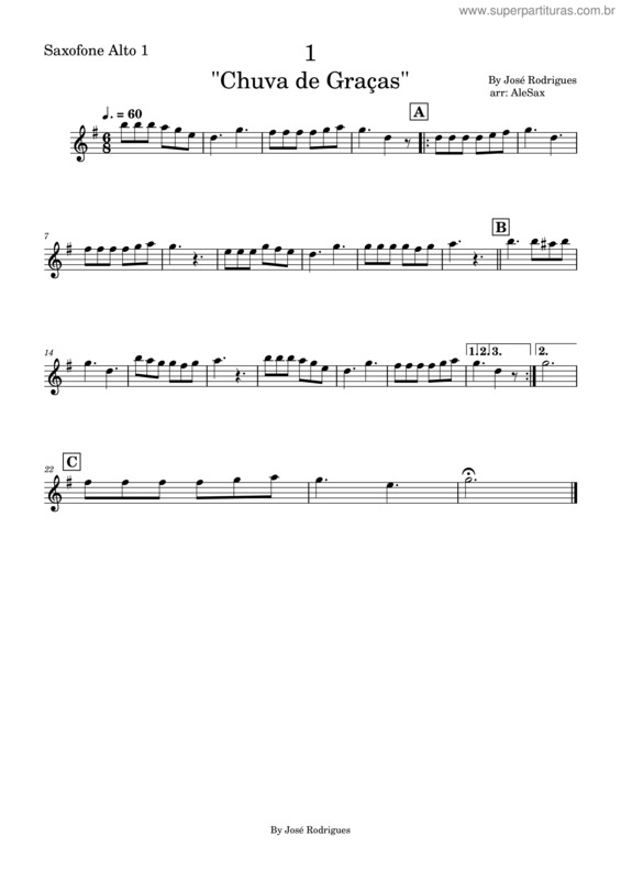 Partitura da música Chuva De Graças
