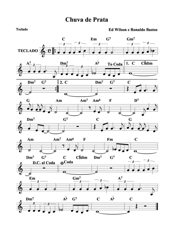 Partitura da música Chuva de Prata v.10