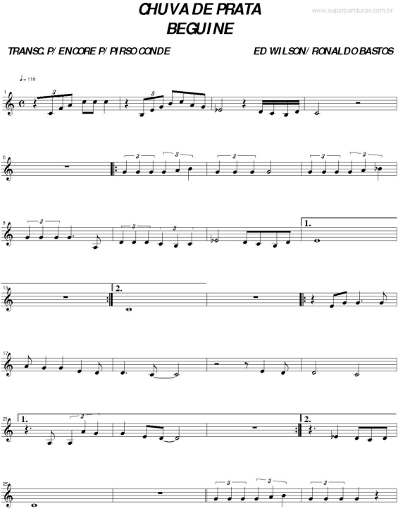 Partitura da música Chuva de Prata v.2