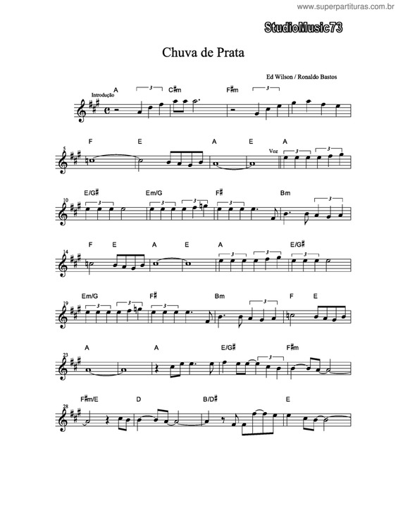 Partitura da música Chuva De Prata v.3