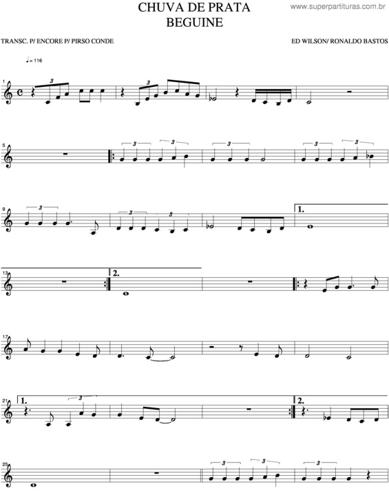 Partitura da música Chuva De Prata v.4