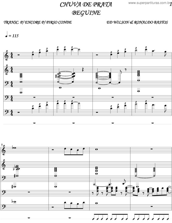 Partitura da música Chuva De Prata v.5