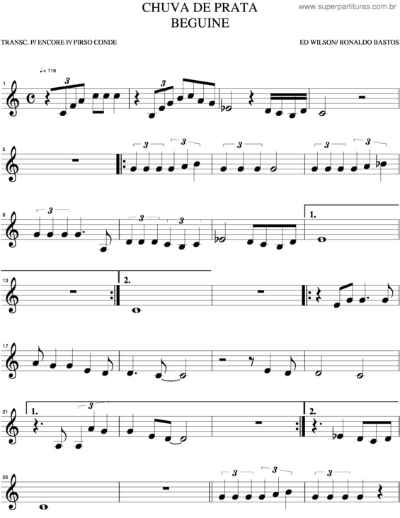 Partitura da música Chuva De Prata v.6