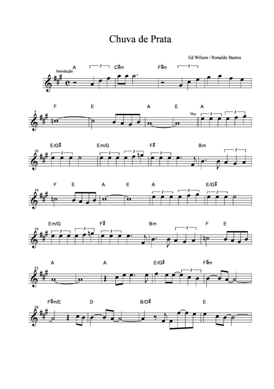 Partitura da música Chuva de Prata v.8