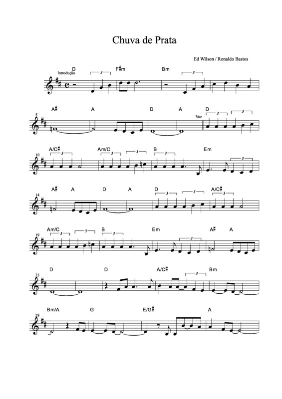 Partitura da música Chuva de Prata v.9