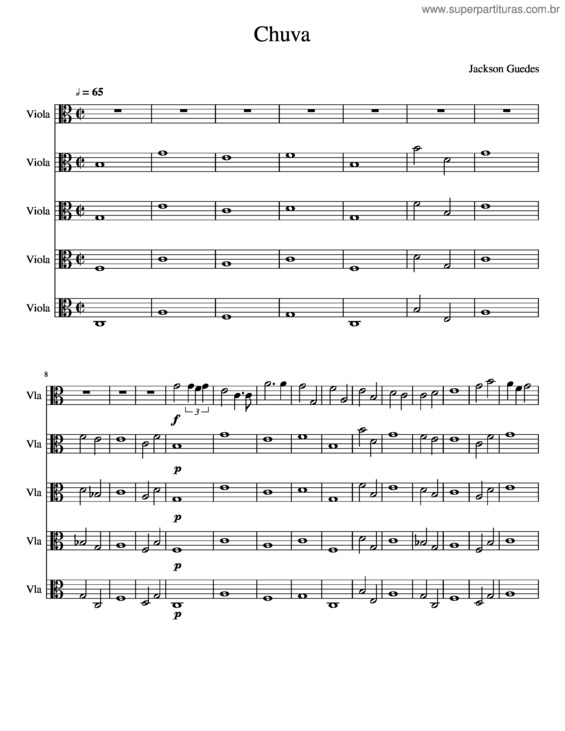 Partitura da música Chuva v.11