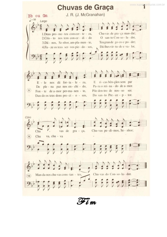 Partitura da música Chuvas De Graça v.2
