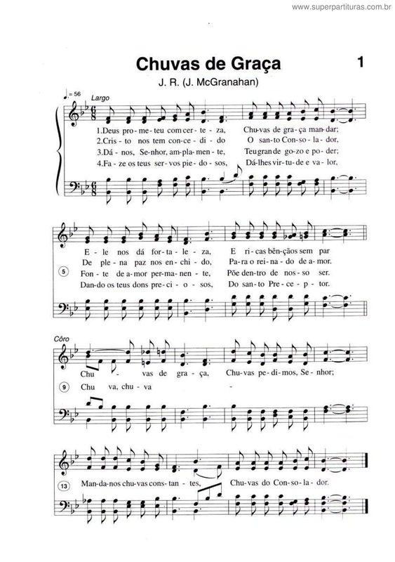 Partitura da música Chuvas De Graça v.4