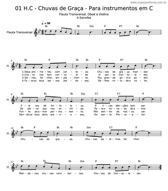 Partitura da música Chuvas De Graça v.6
