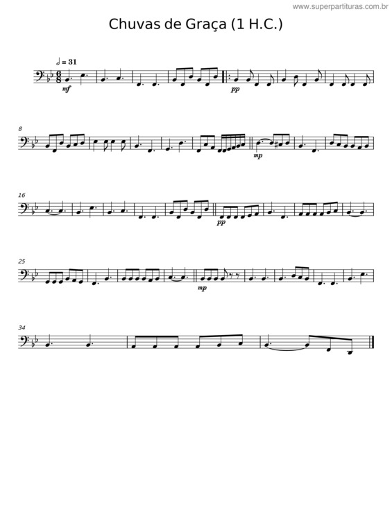 Partitura da música Chuvas De Graça v.7
