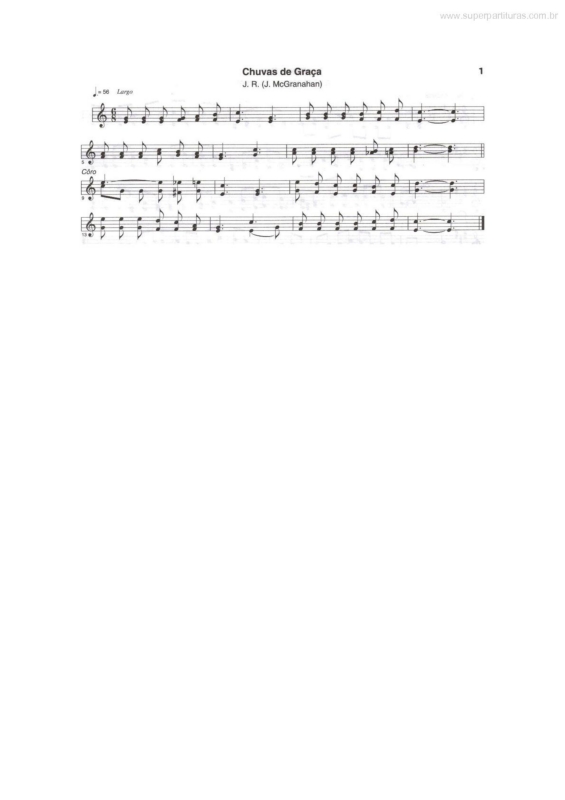 Partitura da música Chuvas De Graça