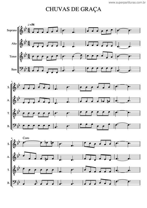 Partitura da música Chuvas De Graça_Ok
