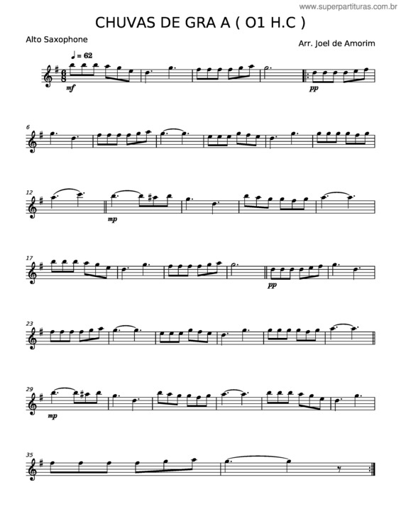 Partitura da música Chuvas De Graças – Hino Da Harpa Cristã v.2