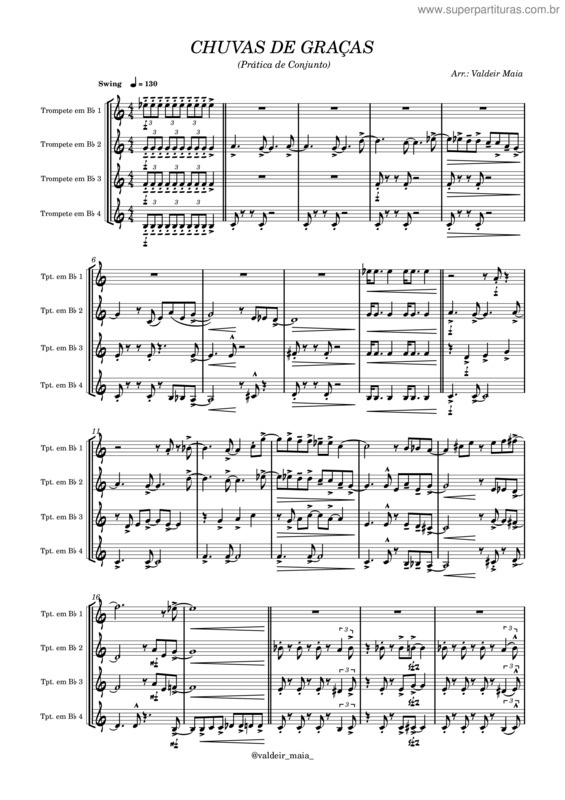 Partitura da música Chuvas De Graças Hc 001
