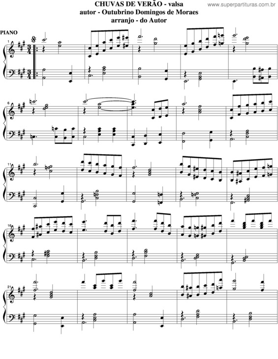 Partitura da música Chuvas De Verão v.7