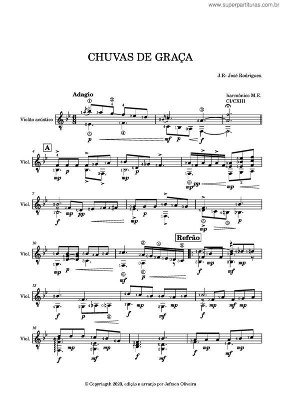 Partitura da música Chuvas_De_Graça