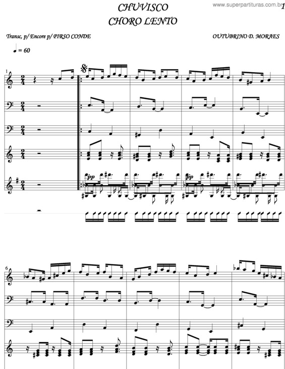 Partitura da música Chuvisco v.4