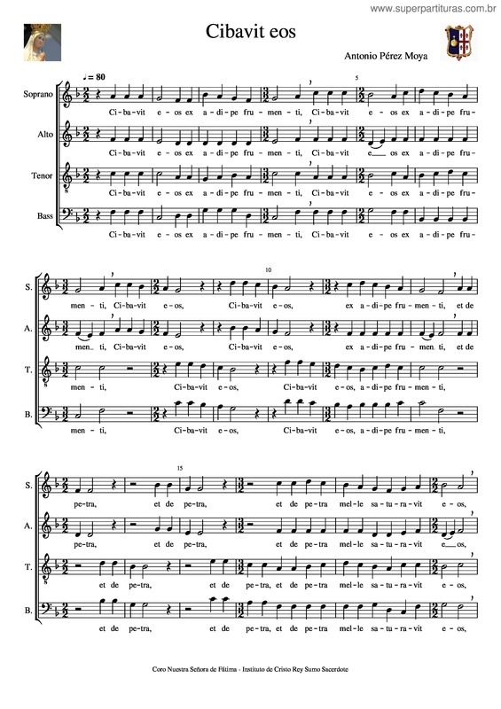 Partitura da música Cibavit Eos – Antonio Pérez Moya
