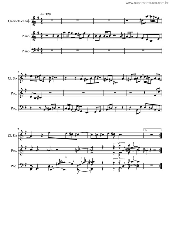 Partitura da música Cicatriz