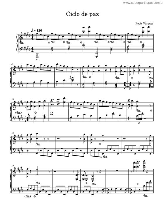 Partitura da música Ciclo De Paz-Regis-Reg112