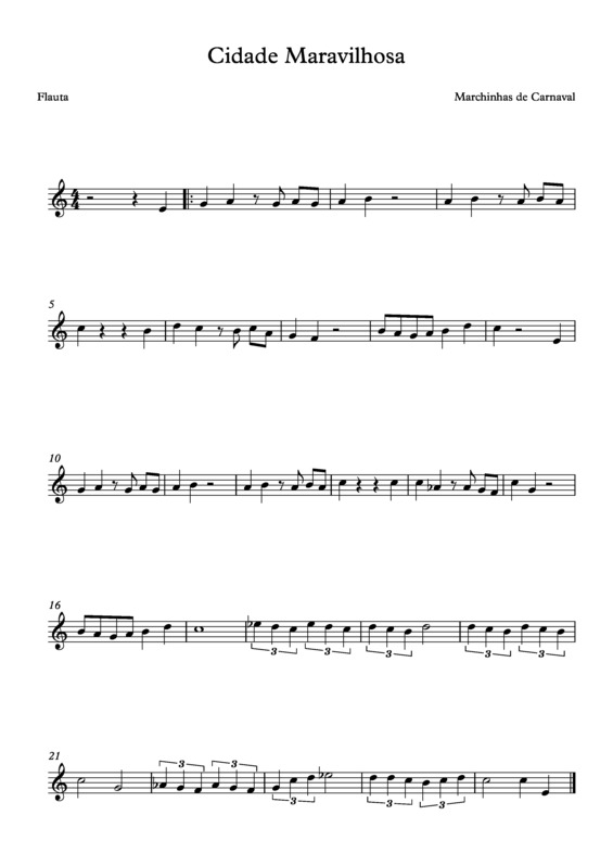 Partitura da música Cidade Maravilhosa v.10