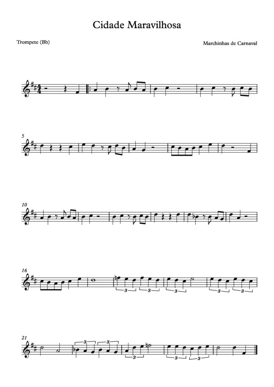 Partitura da música Cidade Maravilhosa v.16