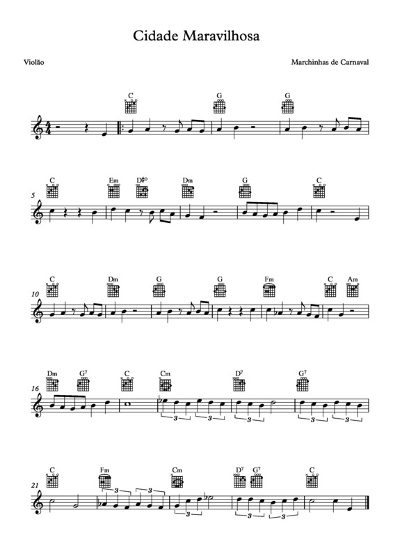 Partitura da música Cidade Maravilhosa v.17