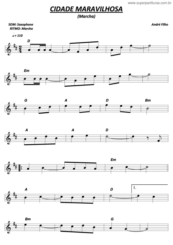 Partitura da música Cidade Maravilhosa v.23