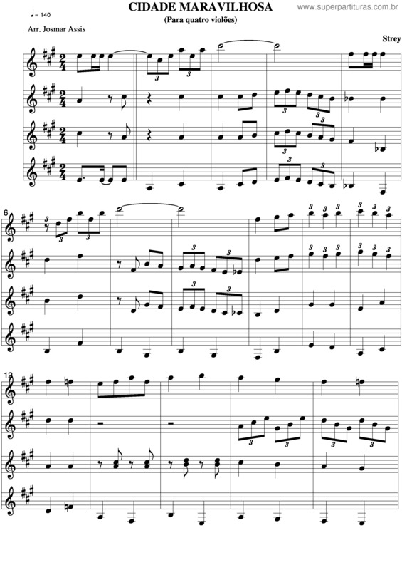 Partitura da música Cidade Maravilhosa v.5