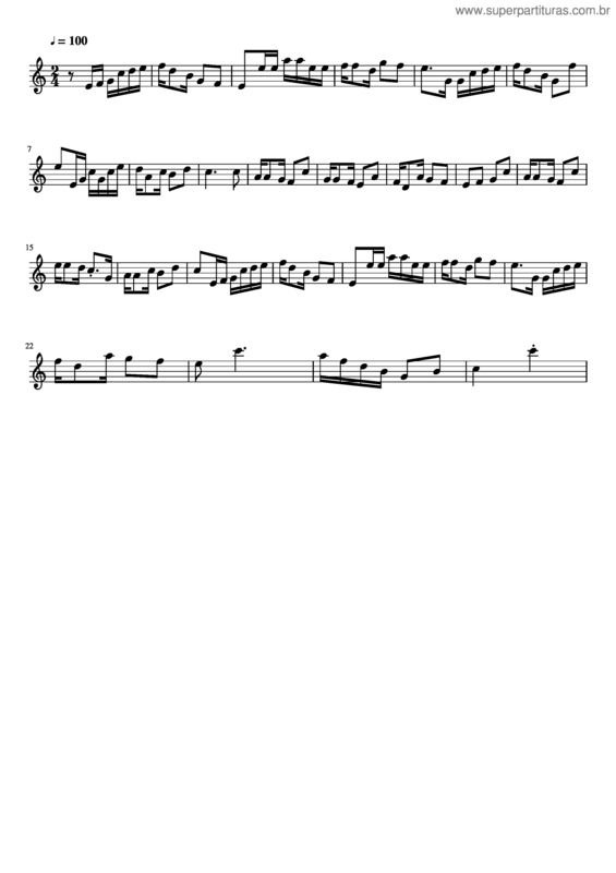 Partitura da música Cinco Miniaturas Brasileiras Choro