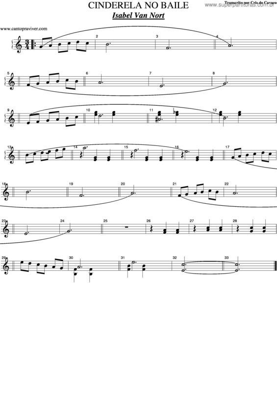 Partitura da música Cinderela No Baile v.2