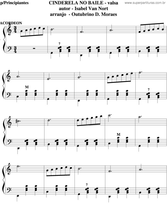 Partitura da música Cinderela No Baile v.3